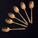 6 golden Alfénide moka spoons