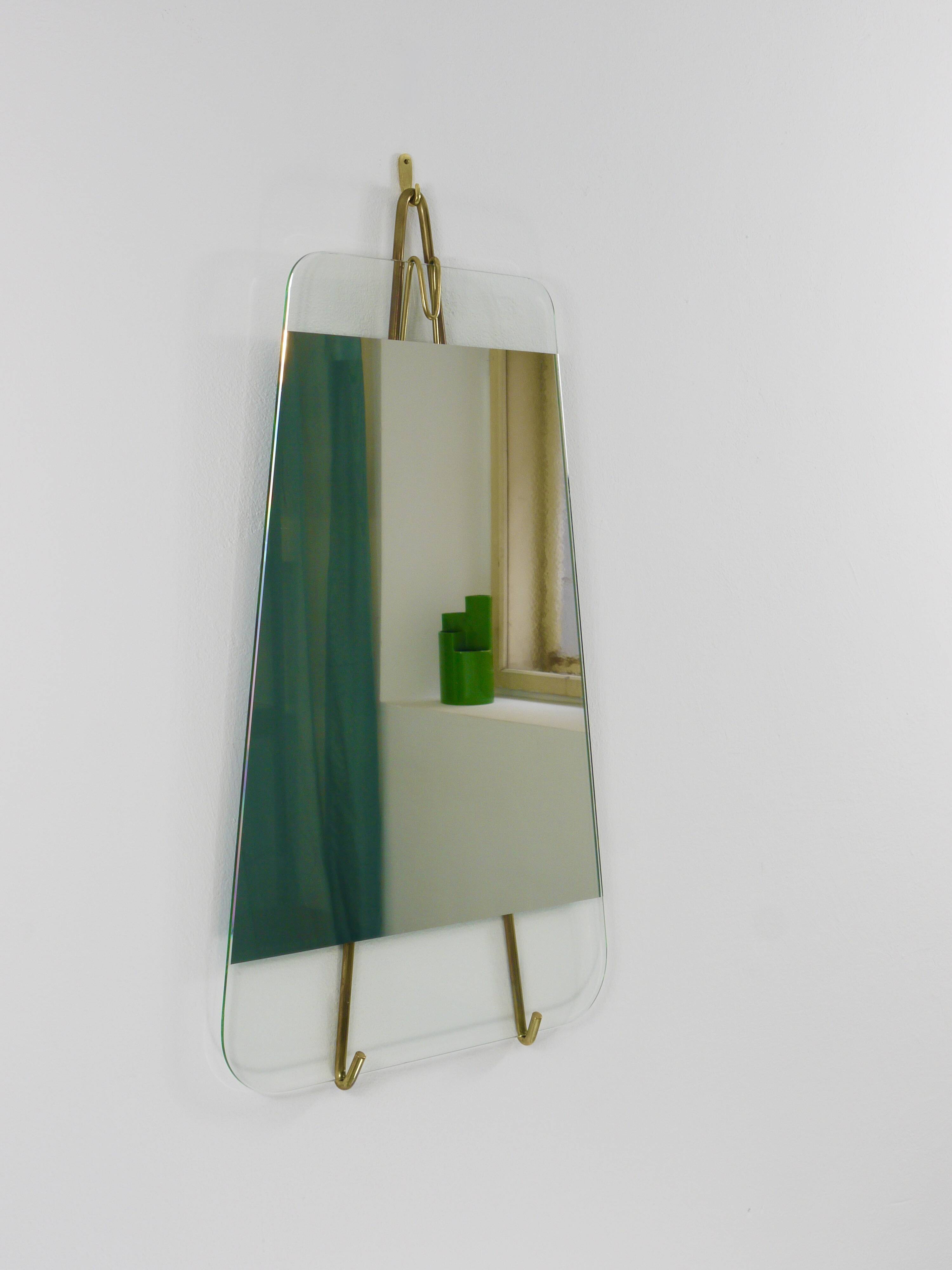 Carl Aubock Vienna Rare Brass Wall Mirror No. 38, Austria, 1950s