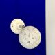 Vintage glass globe wall light from Clichy, white.