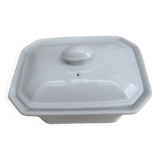 Fired white porcelain terrine