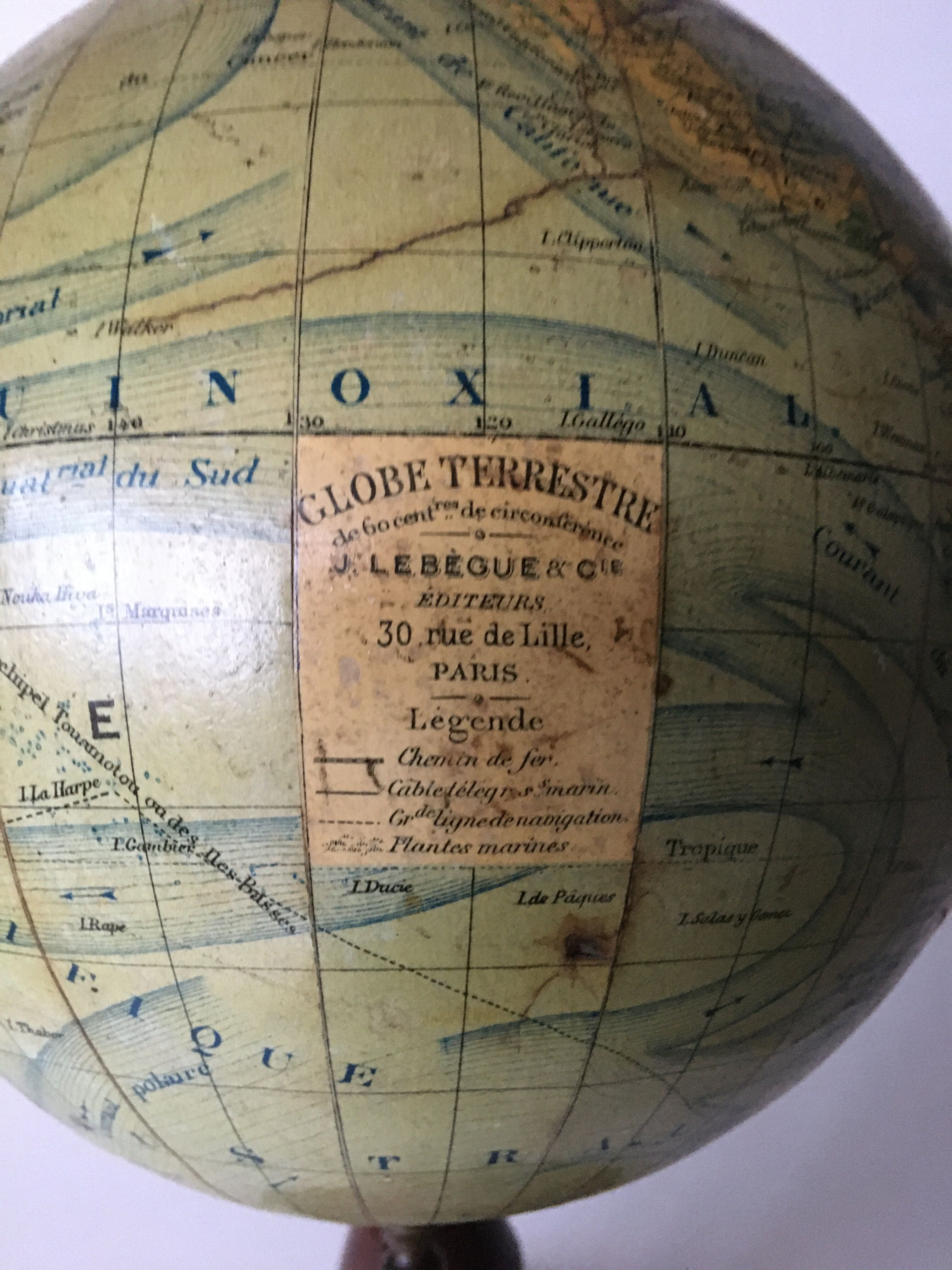 Globe Earth vintage world map