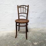 Bentwood bistro chair with caned seat
