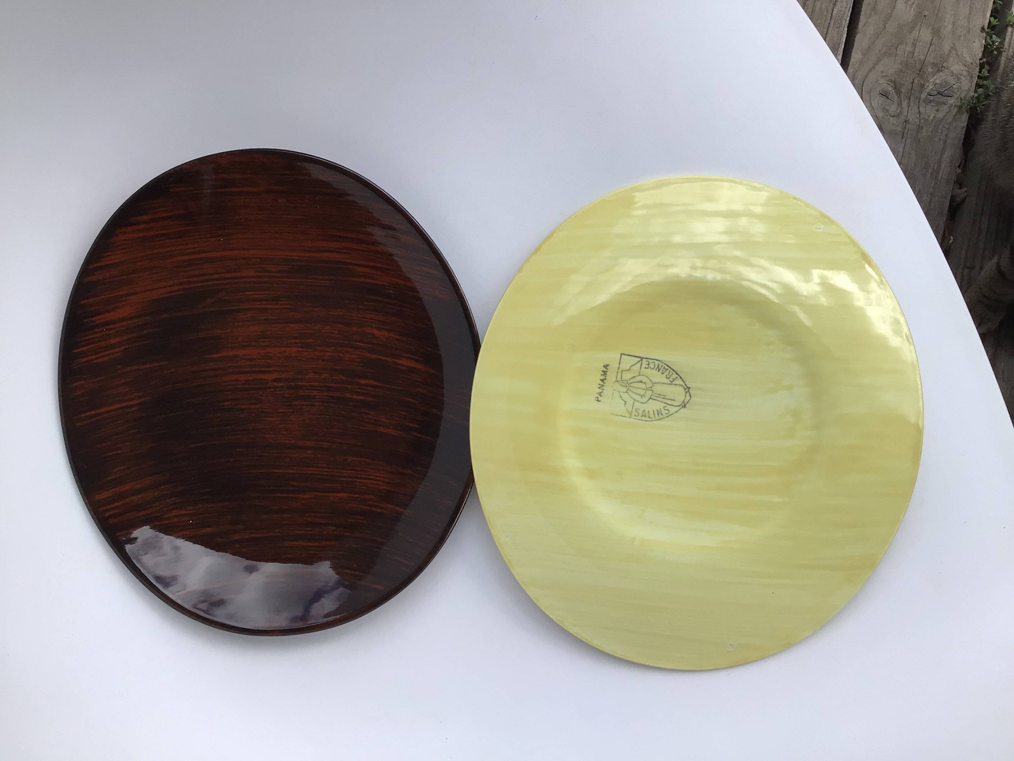 5 Salins Panama brushed oval dessert plates