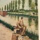 Painting from the 1900s, glass frame