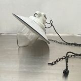 Glass industrial hanging lamp