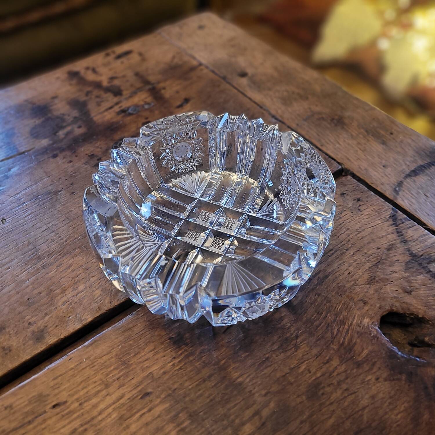 Cut crystal ashtray - French crystal factory from the 1970s-1980s
