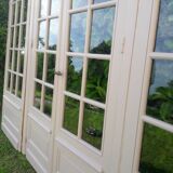 Double door glass partition