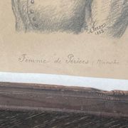 Pencil drawing of a Norman woman by Alexandre René Veron