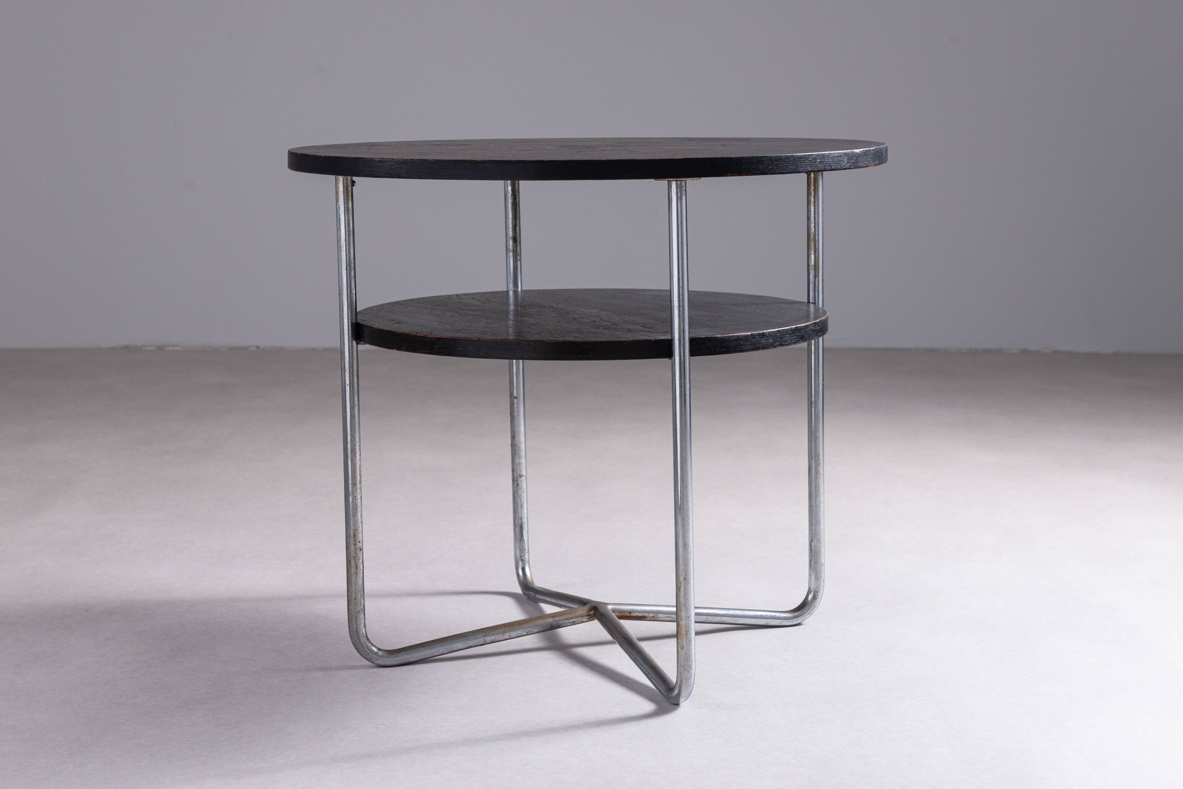 Thonet coffee table with tubular frame