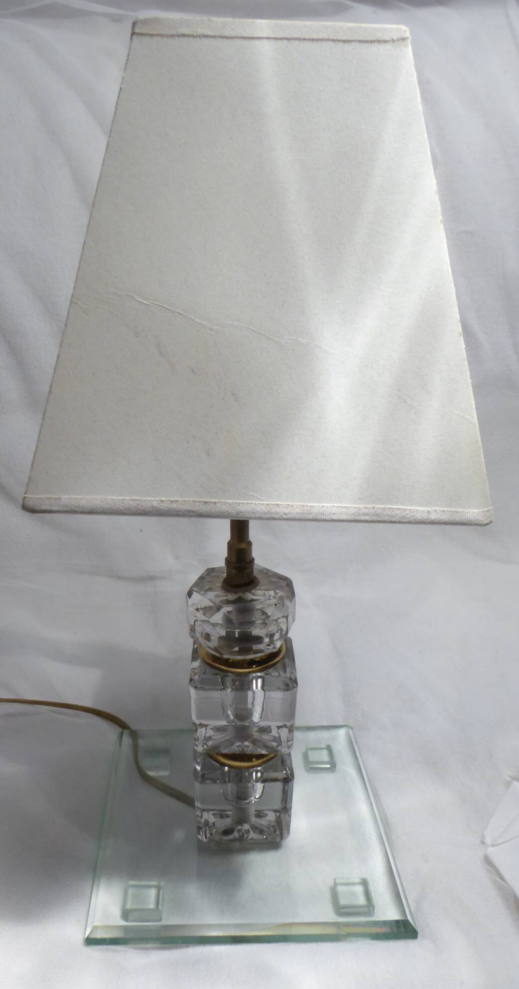Lampe en verre, années 50