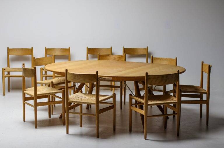 Table à manger extensible PP75 de Hans J. Wegner en chêne