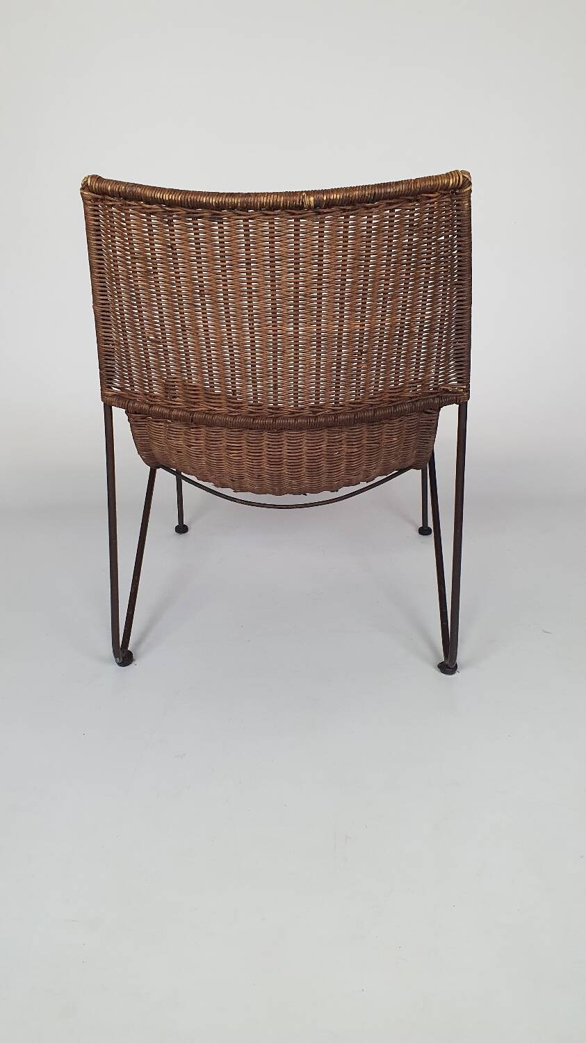 Pair of "Mombasa" rattan and steel armchairs by Pier One