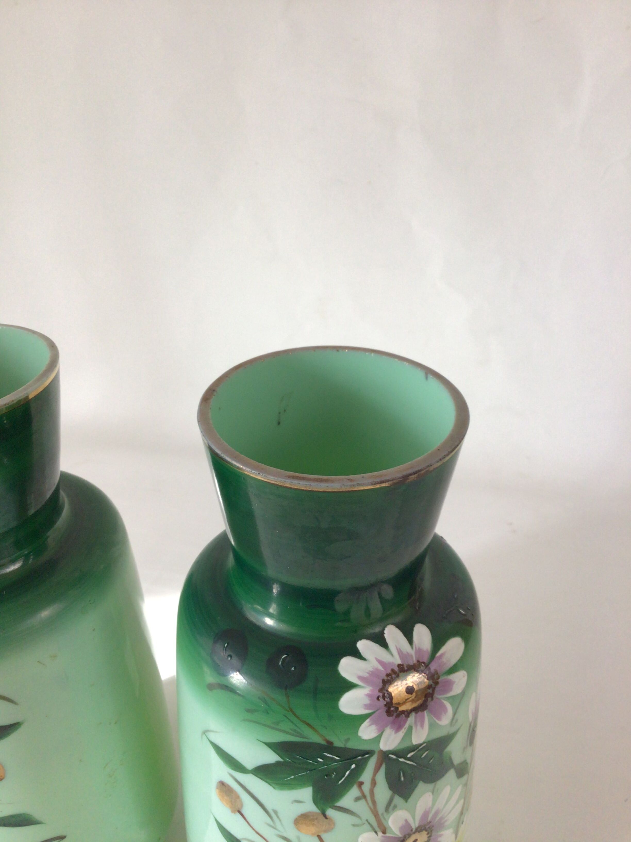 Pair of glass vases Early XXth