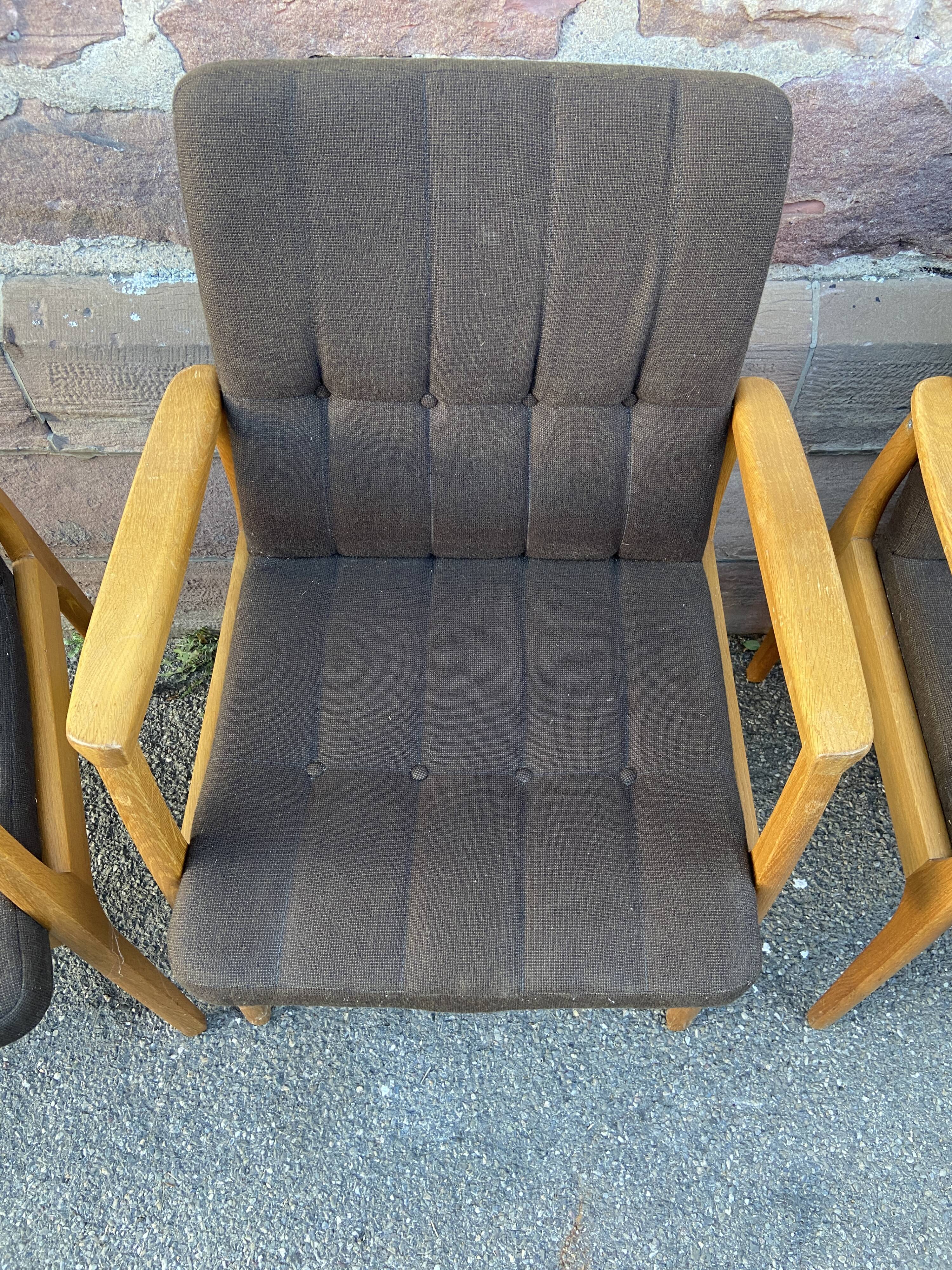 4 armchairs Scandinavian Lounge Chairs 60s Fröscher KG