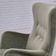 1970s, Danish armchair, velour, beech wood, original excellent condition.