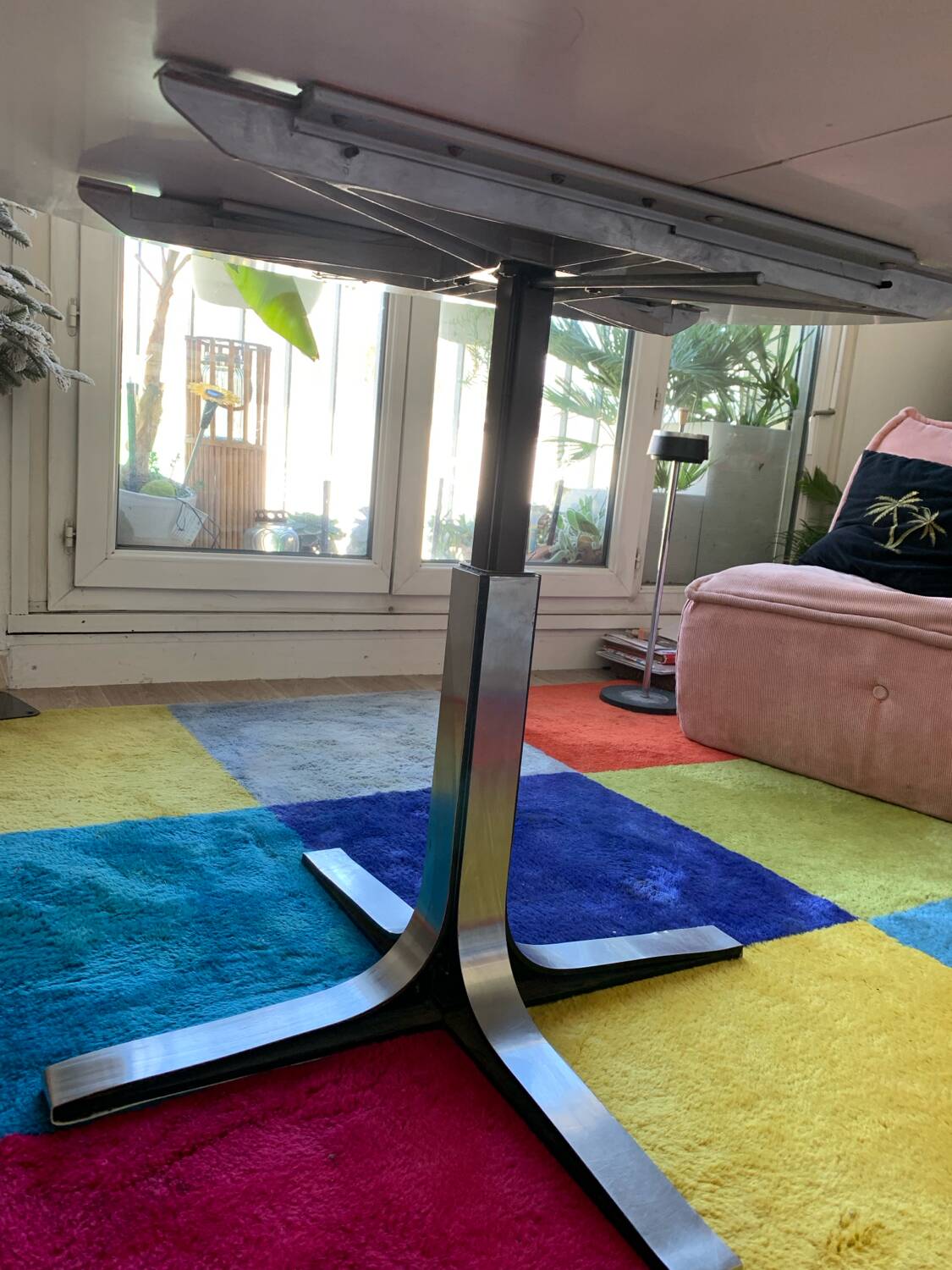 70s retractable coffee table