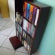 Wooden extra cabinet (selette), 2 interior storage spaces with 6 modular shelves