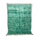 Moroccan Berber carpet Beni Ouarain emerald green 2.73x2.13m
