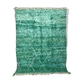 Moroccan Berber carpet Beni Ouarain emerald green 2.73x2.13m