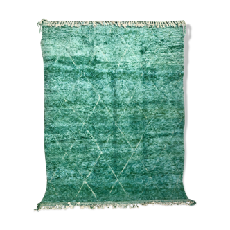 Moroccan Berber carpet Beni Ouarain emerald green 2.73x2.13m