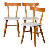 Set of 3 vintage chairs published by Ton, 1960