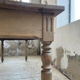 2m walnut drapery farmhouse table