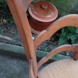 Old straw armchair