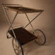 Brass dessert table with rosewood effect 1970