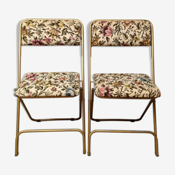 Pair of vintage Lafuma folding chairs