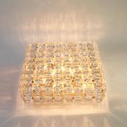 Large faceted crystal ceiling light by Kinkeldey, Germany, 1970s.