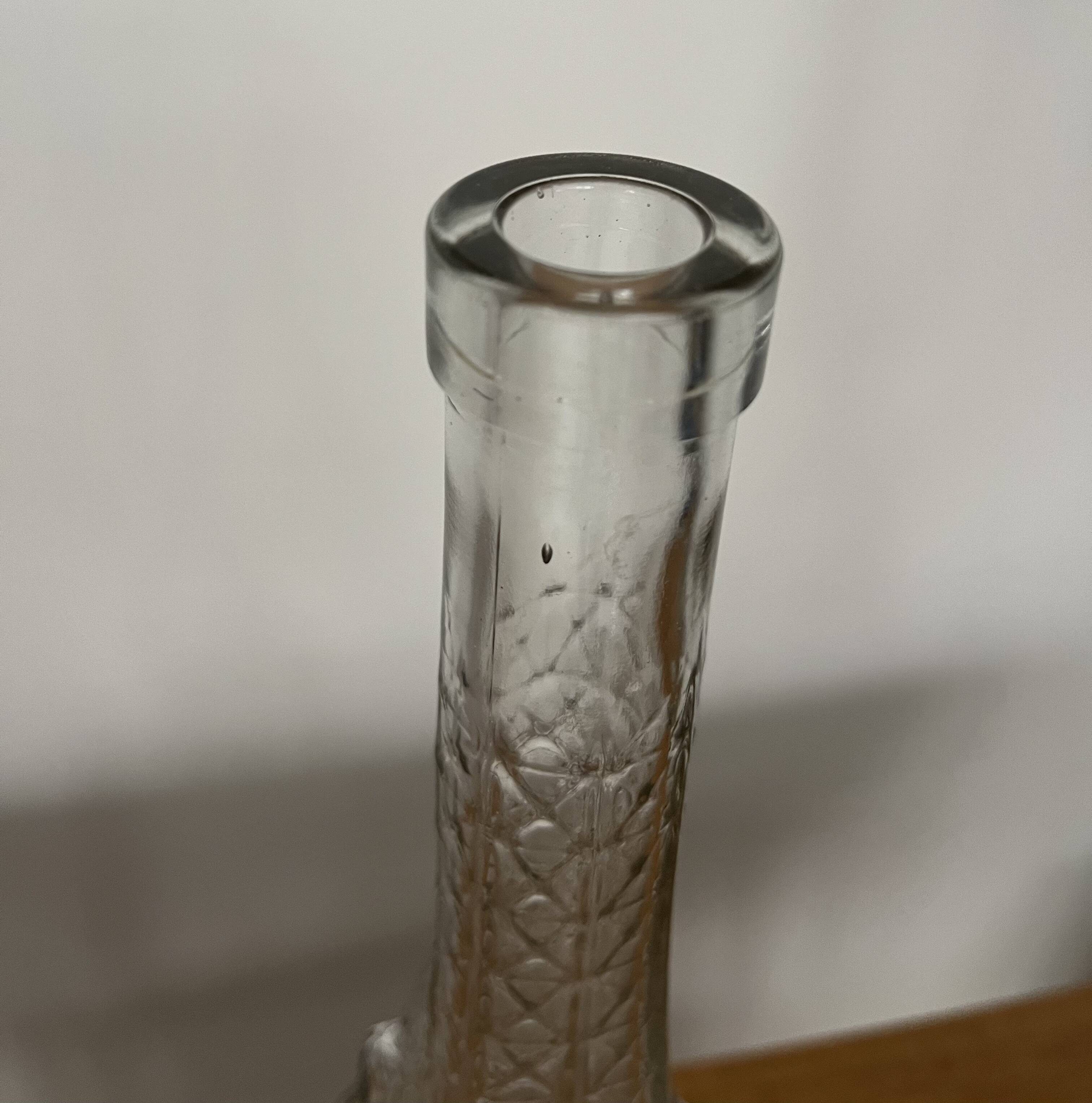 Bouteille verre vintage Tour Eiffel et Foot
