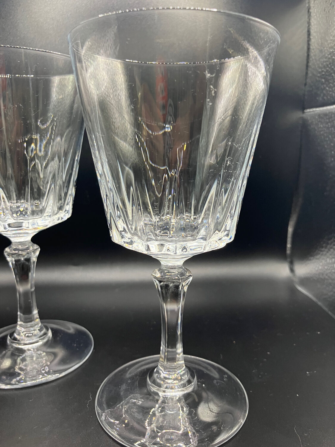 10 vintage crystal glasses