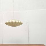 Modern UFO disc cocoon pendant lamp from the mid-century by Friedel Wauer for Goldkant Leuchten, Germany, 1960s.