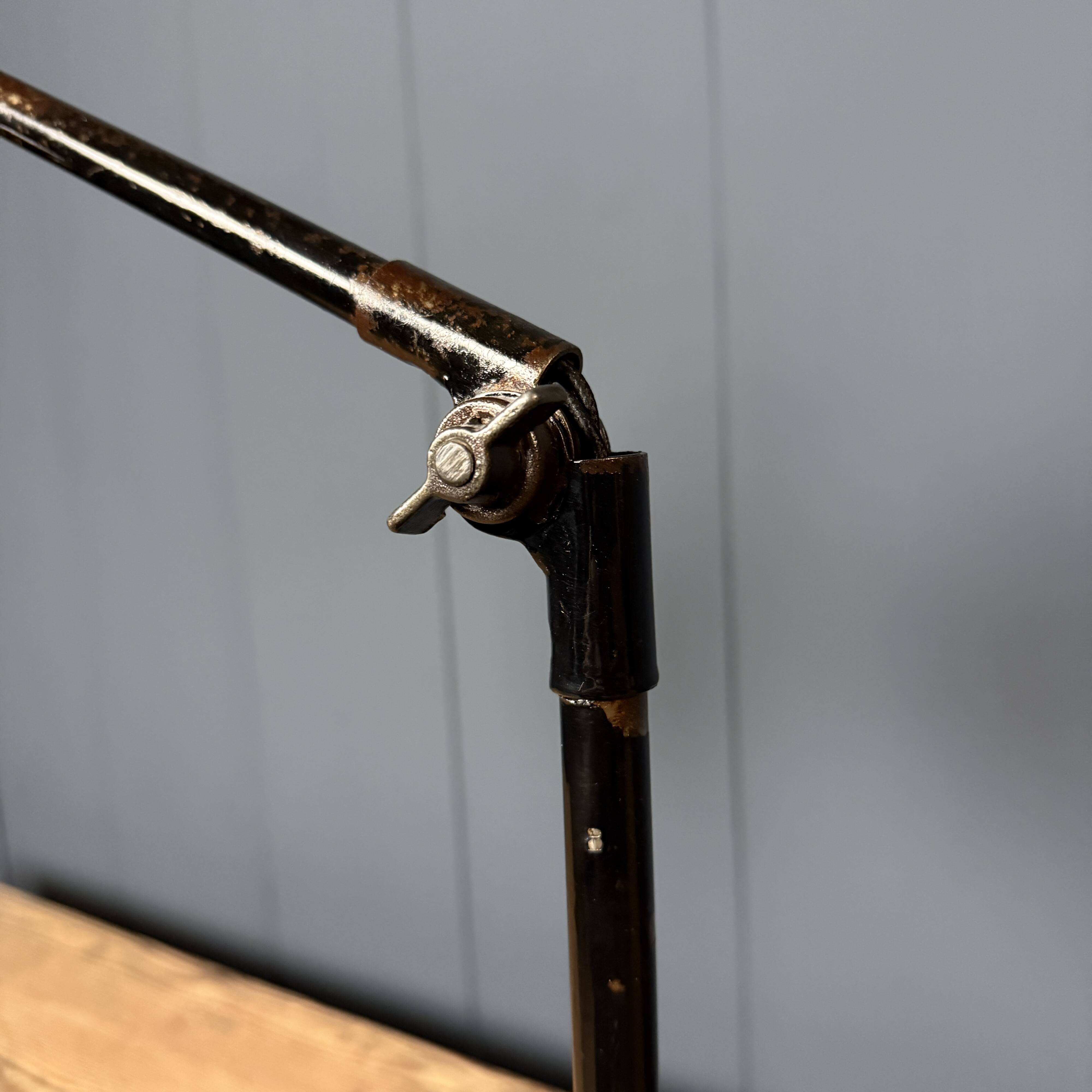 Rademacher black table lamp with enamel shade