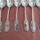 Set of 6 mocha spoons in silver metal christofle