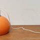 Suspended lamp Zurich Italian from the space age mid-century by Luigi Massoni for Guzzini.
