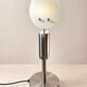 Adjustable frosted glass disc table lamp, France 1990s