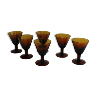 Set of 6 glasses for aperitif