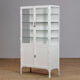 Medical Iron And Glass Cabinet, 1940s