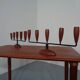Danish Filigree Teak Candleholders, 1960s, Set of 2