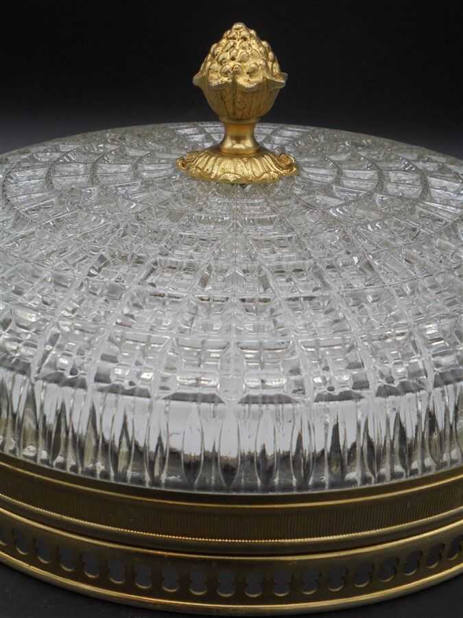 Lucien Gau glass and brass ceiling