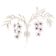 Hollywood Regency Cream White Metal Floral Leaf Wall Lamp