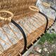 Vintage rattan wall coat rack