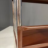 Étagère chromée Bauhaus en acier plié et tôle, Europe années 1930