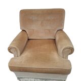 Set salotto in ciniglia degli anni ’70 con frangia decorativa