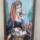 Painting Allegory with woman and ducklings XX
