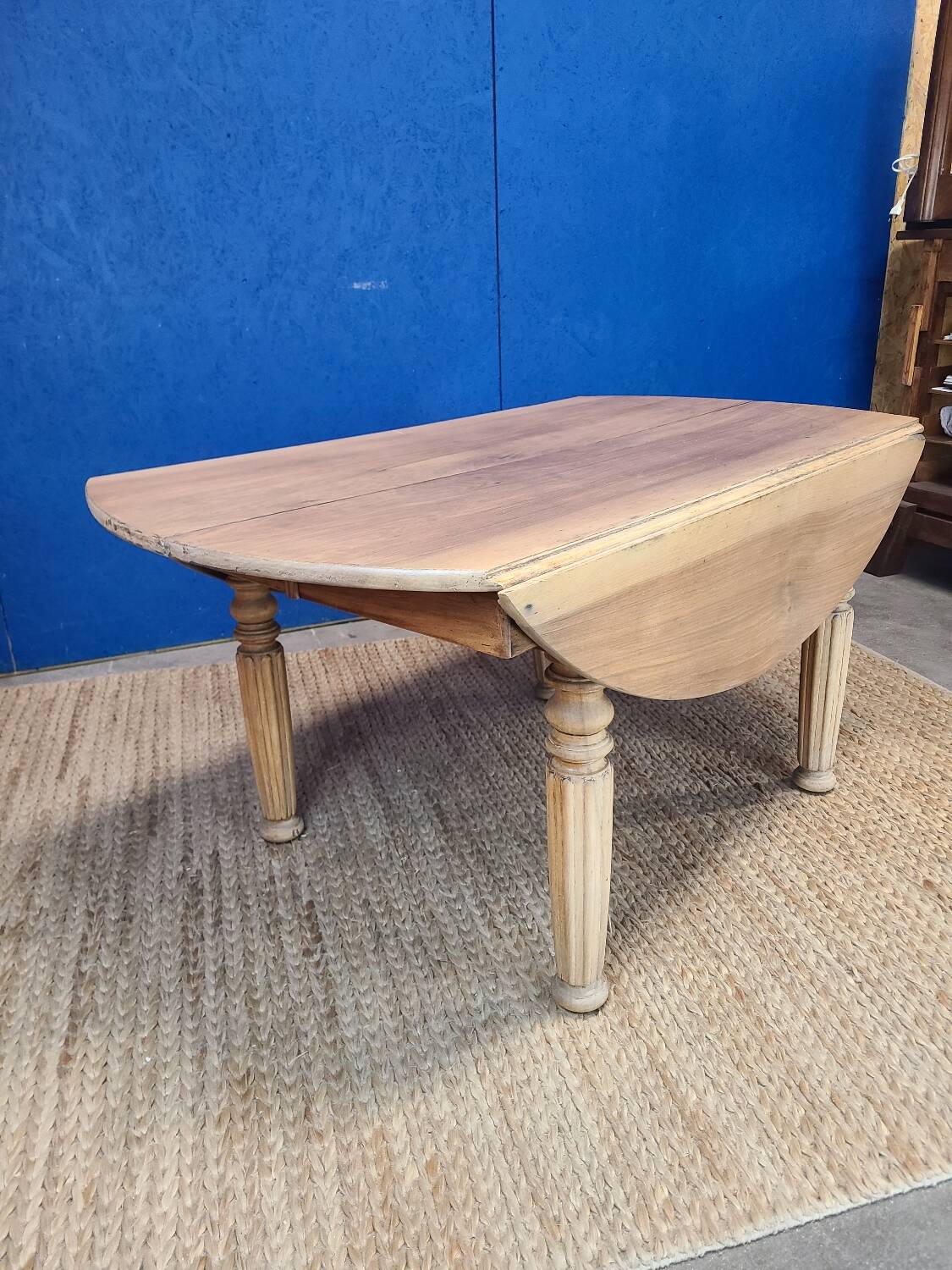 Vintage farmhouse coffee table with flaps