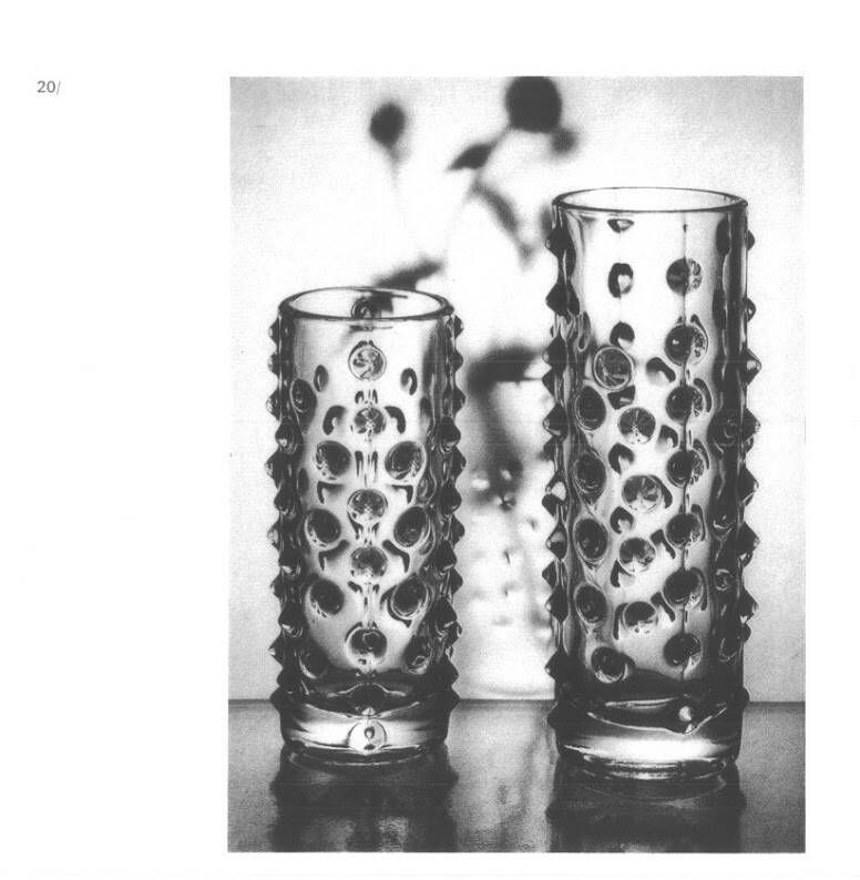 Mid-Century Spiky Glass Vase by Pavel Panek, Czech Republic / 1971