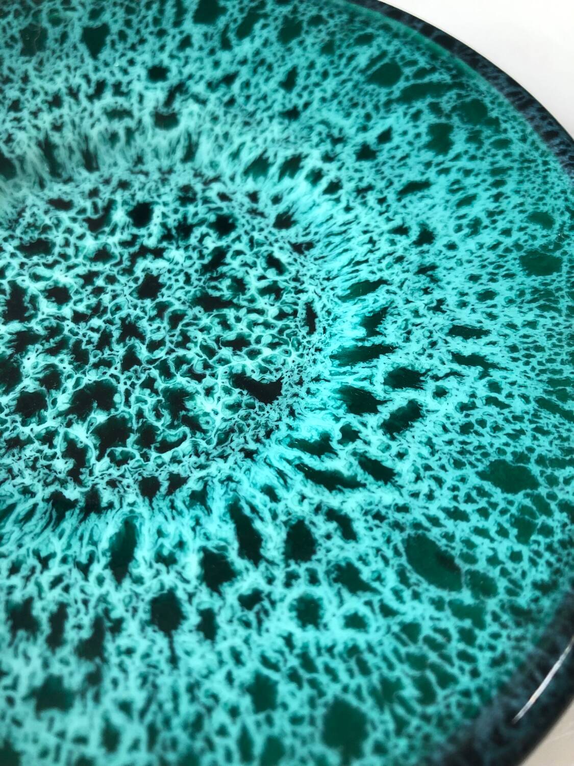 Turquoise Vallauris Braided Ceramic Cup and Saucer by Marius Giuge