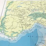 Italy Europe Venice vintage map 43x43cm from 1950